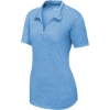 Custom Sport-Tek Womens PosiCharge Tri-Blend Wicking Polo. Pond Blue Hthr