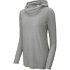 Custom Sport-Tek Womens PosiCharge Tri-Blend Wicking Long Sleeve Hoodie Light Grey Hth