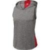 Custom Sport-Tek Womens PosiCharge Tri-Blend Wicking Draft Hoodie Tank. True Red/Dark Gray Heather