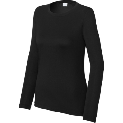 Custom Sport-Tek Womens Posi-UV Pro Long Sleeve Black
