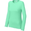 Custom Sport-Tek Womens Posi-UV Pro Long Sleeve Bright Seafoam Green