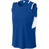 Custom Sport-Tek Womens Club Sleeveless V-Neck True Royal Blue/White