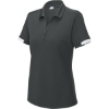 Custom Sport-Tek Womens Club Colorblock Polo Iron Gray/White