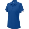 Custom Sport-Tek Womens Club Colorblock Polo True Royal Blue/White