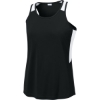 Custom Sport-Tek Womens Club Track Tank Black/White