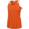 Custom Sport-Tek Womens Club Track Tank Deep Orange/White