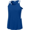 Custom Sport-Tek Womens Club Track Tank True Royal/White