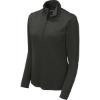Custom Sport-Tek Womens Endeavor 1/2-Zip Pullover. Black Heather