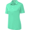 Custom Sport-Tek Womens Posi-UV Pro Polo. Bright Seafoam