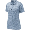 Custom Sport-Tek Womens PosiCharge Electric Heather Polo. True Navy Blue Electric