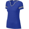 Custom Sport-Tek Womens Halftime Notch Neck Tee True Royal Blue/Vintage Hthr Gray
