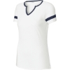 Custom Sport-Tek Womens Halftime Notch Neck Tee White/True Navy Blue