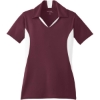 Custom Sport-Tek Womens Side Blocked Micropique Sport-Wick Polo. Maroon Red/White