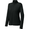 Custom Sport-Tek Womens Micropique Sport-Wick 1/4-Zip Black