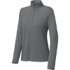 Custom Sport-Tek Womens Micropique Sport-Wick 1/4-Zip Gray Concrete