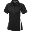 Custom Sport-Tek Womens PosiCharge Micro-Mesh Colorblock Polo. Black/White