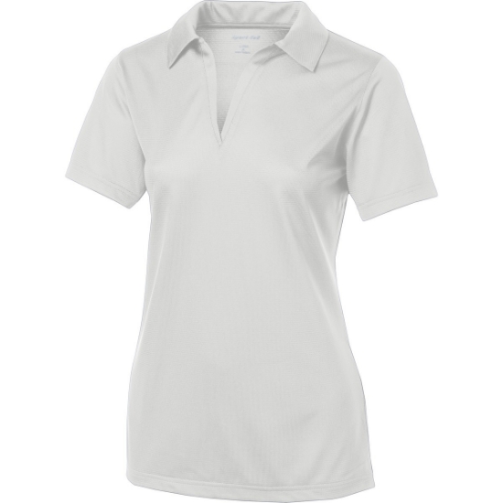 Custom Sport-Tek Womens PosiCharge Active Textured Polo. White