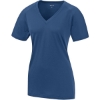 Custom Sport-Tek Womens Ultimate Performance V-Neck. Dark Denim