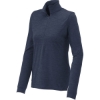Custom Sport-Tek Womens Exchange 1.5 Long Sleeve 1/2-Zip Dark Denim Blue Heather