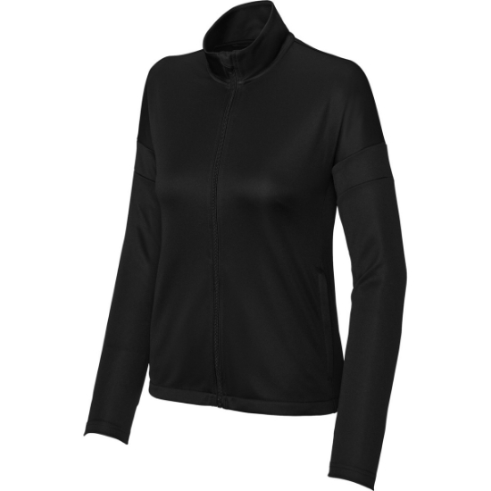 Custom Sport-Tek Womens Travel Full-Zip Jacket Blk/Blk