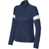 Custom Sport-Tek Womens Travel Full-Zip Jacket True Navy Blue/White