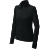 Custom Sport-Tek Womens Sport-Wick Stretch 1/4-Zip Pullover. Black