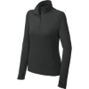 Custom Sport-Tek Womens Sport-Wick Stretch 1/4-Zip Pullover. Charcoal Grey