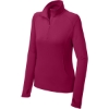 Custom Sport-Tek Womens Sport-Wick Stretch 1/4-Zip Pullover. Pink Rush