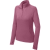 Custom Sport-Tek Womens Sport-Wick Stretch 1/4-Zip Pullover. Pink Rush Heather