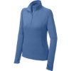 Custom Sport-Tek Womens Sport-Wick Stretch 1/4-Zip Pullover. True Royal Heather Blue