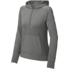 Custom Sport-Tek Womens Sport-Wick Stretch 1/2-Zip Hoodie CharGrey