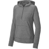 Custom Sport-Tek Womens Sport-Wick Stretch 1/2-Zip Hoodie CharGreyHt
