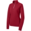 Custom Sport-Tek Womens Sport-Wick Textured 1/4-Zip Pullover. Deep Red