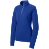 Custom Sport-Tek Womens Sport-Wick Textured 1/4-Zip Pullover. True Royal Blue