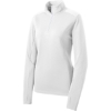 Custom Sport-Tek Womens Sport-Wick Textured 1/4-Zip Pullover. White