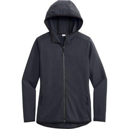Custom Sport-Tek Womens Circuit Hooded Full-Zip Graphite Gray