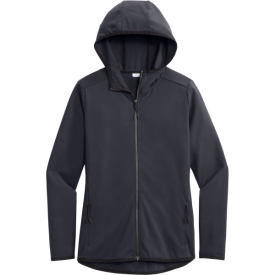 Custom Sport-Tek Womens Circuit Hooded Full-Zip Graphite Gray