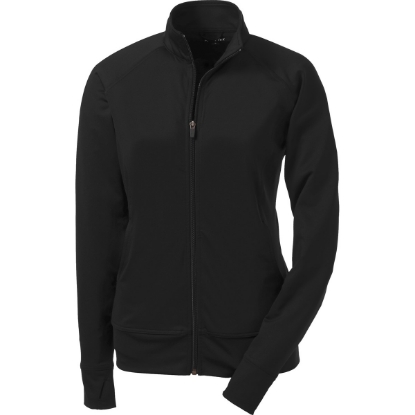 Custom Sport-Tek Womens NRG Fitness Jacket. Black