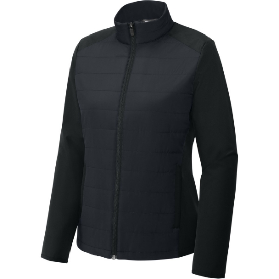 Custom Sport-Tek Womens Teknical Hybrid Jacket Black
