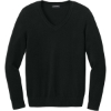 Custom Port Authority Womens Easy Care V-Neck Sweater Deep Black