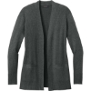 Custom Port Authority Womens Easy Care Open-Front Cardigan Sweater Charcoal Heather Gray