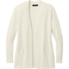Custom Port Authority Womens Easy Care Open-Front Cardigan Sweater Oatmeal Heather Beige