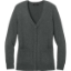 Custom Port Authority Womens Easy Care Button-Up Cardigan Sweater Charcoal Heather Gray