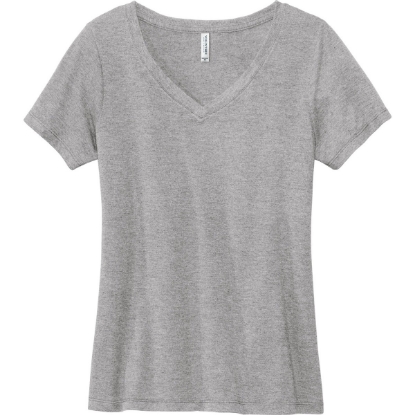 Custom Volunteer Knitwear Womens Daily V-Neck Tee Athletic Heather Gray