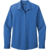Custom Port Authority Womens Long Sleeve Performance Staff Shirt True Blue