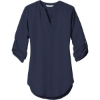 Custom Port Authority Womens 3/4-Sleeve Tunic Blouse. True Navy Blue