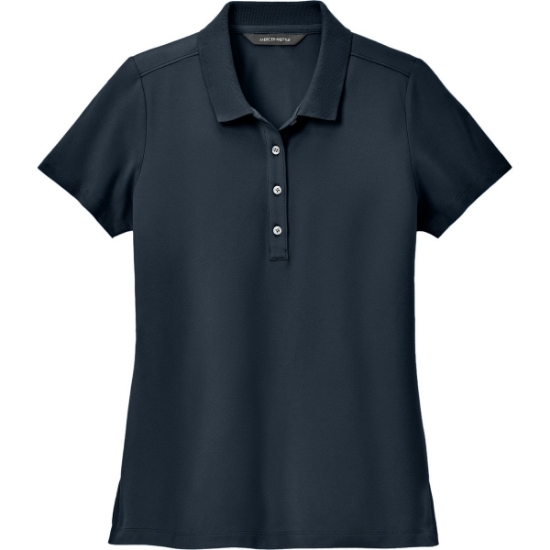 Custom Mercer+Mettle Womens Stretch Pique Polo Night Navy Blue