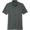 Custom Mercer+Mettle Stretch Pique Full-Button Polo AnchorGrey