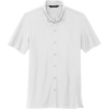 Custom Mercer+Mettle Stretch Pique Full-Button Polo White
