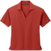 Custom Mercer+Mettle Womens Stretch Jersey Polo Terracotta Red